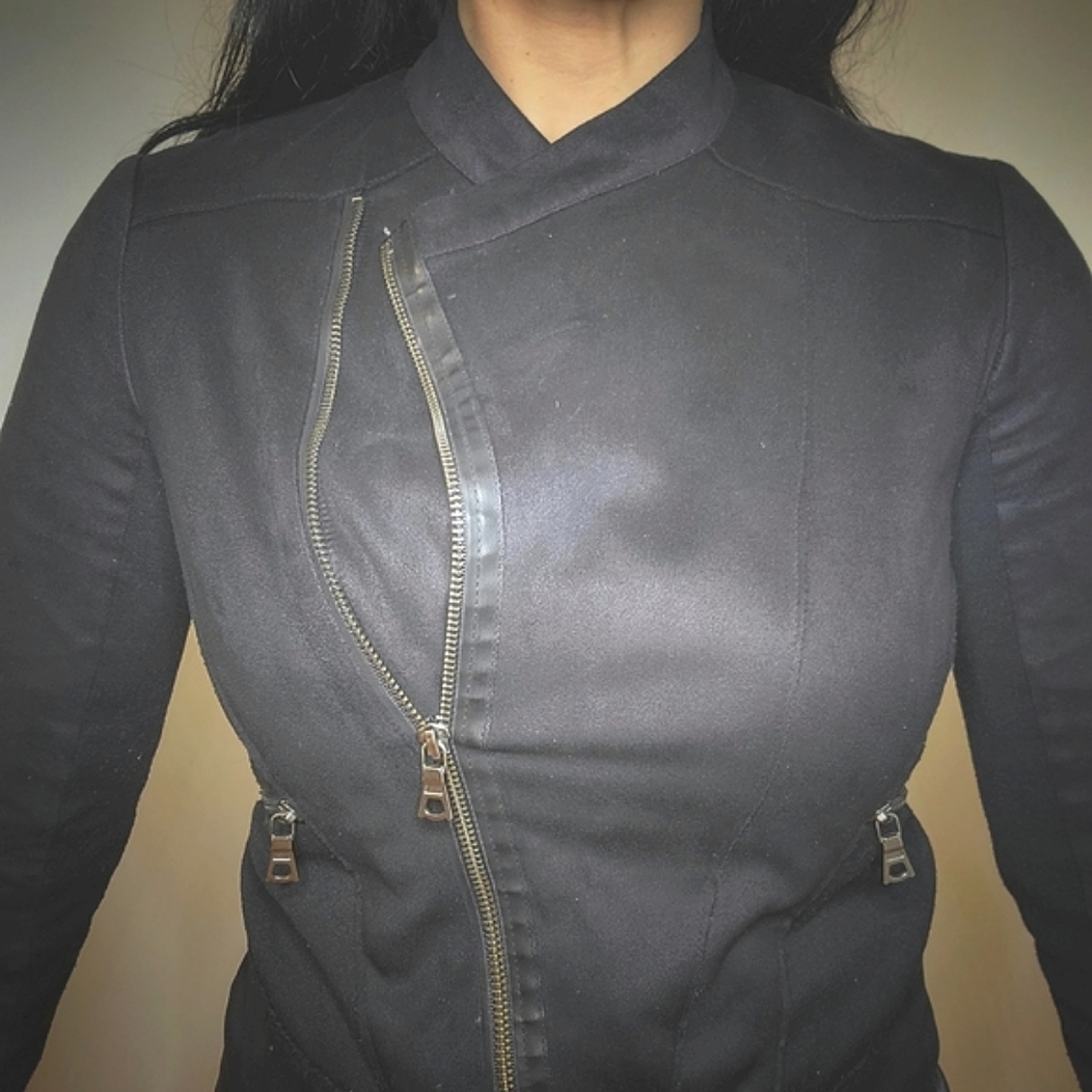 Elie Tahari Black Zip Jacket - Picture 4 of 11